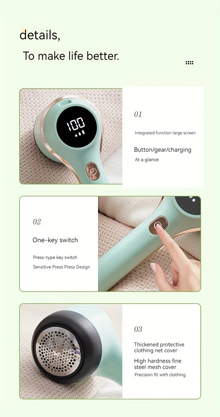 Rechargeable Lint Remover — Restore Any Fabric in Seconds